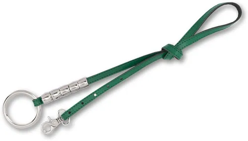 BERND GÖTZ Ledergürtel mit Karabiner-Ringverschluss in grün von Bernd Götz