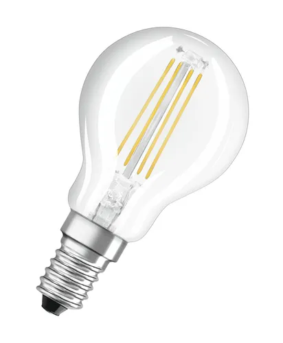 OSRAM Filament LED Lampe mit E14 Sockel, Tropfenform, Warmweiss (2700K), 5,50W,