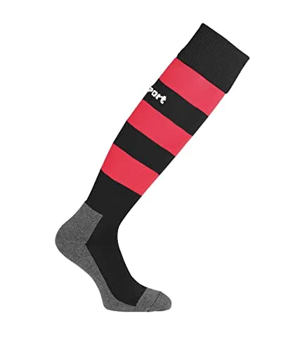 uhlsport Herren Socken Team Pro Essential Stripe Socken, Schwarz/Rot, 45-47, 100610007