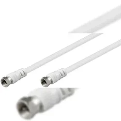 goobay SAT Anschlusskabelweiß2,50 m F-Stecker/F-Stecker