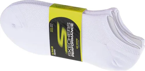 Skechers 3pk No Show Stretch Socks S101715-WHT von ANMAR