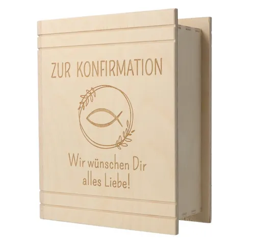 Spruchreif Spardose in Bibel Buch-Optik von Spruchreif