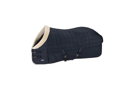 Eskadron Zeta 200 Stalldecke Navy Basics, Größe:L - Reiten - Atmungsaktive 840 Denier Oxford Stalldecke mit 200g Füllung, kuscheligem FauxFur Schalkragen und verstellbarer Doppelbrustverschnallung für optimalen Komfort.