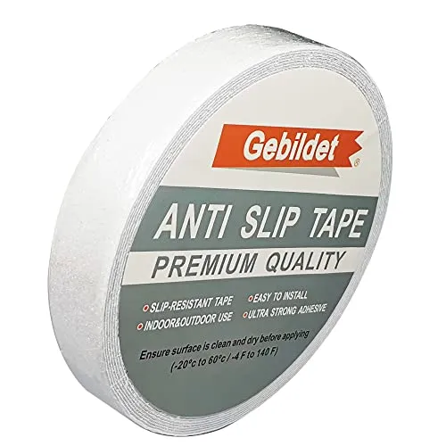 Gebildet Antislip Selbstklebend Band, Antirutsch Klebeband,Grip Tape Sicherheitsband fur Treppen/Schritte (2.5cm × 10m,Durchsichtig)