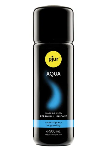 pjur Aqua Gleitgel 500ml - Premium Wasserbasis Gleitmittel - Gleitmittel auf Wasserbasis, geruchlos und geschmackneutral, ideal für ein angenehmes und sicheres Erlebnis. Perfekt für Intimität und Massage.
