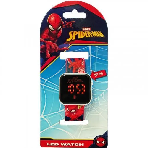 Digitale Spiderman Kinderuhr - Armbanduhr für Unisex Kinder, mit leuchtendem LED-Display und coolem Spiderman-Design, das jedes Kind begeistert!