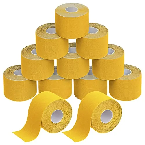 BB Sport Kinesiologie Tape Set – 12 Rollen in 5 cm x 5 m - Hochwertige, latexfreie Kinesiologie Tapes, elastisch und wasserfest. Ideal für den täglichen Einsatz, inklusive E-Book mit Anwendungshinweisen. Hoher Tragekomfort über mehrere Tage.
