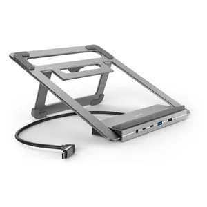 Connect2Office Stand - USB-C-Docking-Station mit 12 Ports, optimale Notebook-Halterung für mehr Platz und Flexibilität, ideal für Multitasking und professionelle Anwender