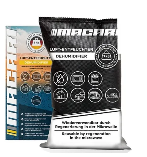 Macari Luftentfeuchter Vergleichssieger 2021-Luftentfeuchter Auto 1 kg Auto Zubehör Robust, Anti Beschlag Entfeuchter. Gegen Feuchtigkeit & Gerüche