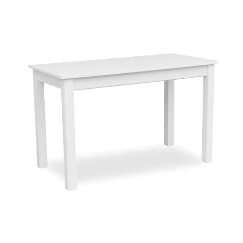 Metdrew Esstisch aus Holz | 120x60 | holztisch | für 4 Personen | klein Tisch | Skandinavischer Stil | aus Kiefernholz | küchentisch | Tischplatte: Weiß