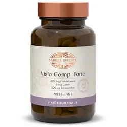 BÄRBEL DREXEL® Visio Comp. Forte Tabletten - Antioxidant Lutein, unterstützt die Augengesundheit mit Lutein, Zeaxanthin und Ginkgo für optimale Durchblutung und Sehvermögen – 100% natürliche, vegane Inhaltsstoffe.