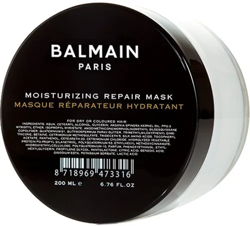 Balmain-Hair-Couture Moisturizing Repair Mask 200 ml - Intensive Haarkur für gesund glänzendes Haar, angereichert mit Arganöl und Pro-Vitamin B5, ideal für coloriertes und strapaziertes Haar.