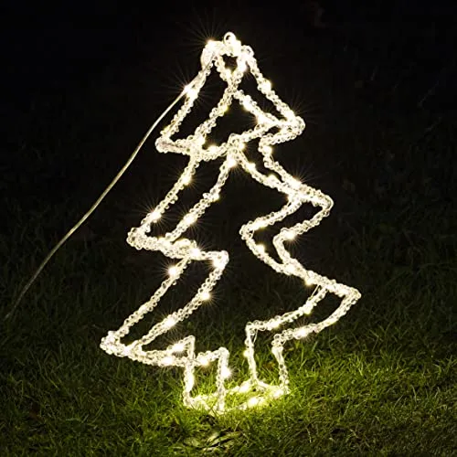 Gravidus LED Acryl Weihnachtsbaum Gartenbeleuchtung Tanne Christbaum Weihnachtsdekoration