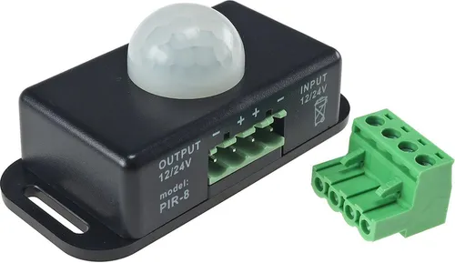 ChiliTec 22239 12-24V Bewegungsmelder, max. 6A bis 8m Reichweite, 60°, 1-10min