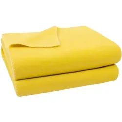 Zoeppritz Soft-Fleece Decke in Currygelb, 160x200 cm in gelb von Zoeppritz Since 1828