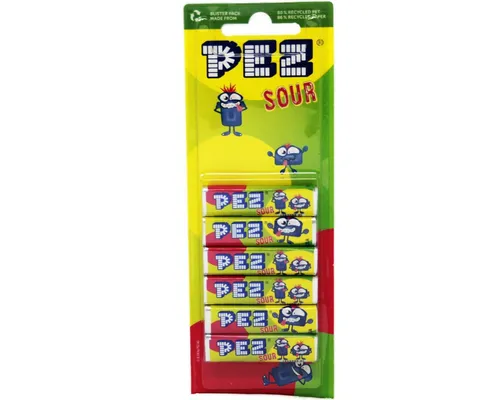 PEZ Süßigkeit, PEZ Bonbons sour Mix für PEZ Spender Laktose und glutenfrei 51g