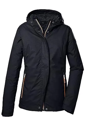 killtec Damen Funktionsjacke KOS 68 WMN JCKT - Funktionsjacke für Damen in dunkelnavy, 100% wasserdicht und atmungsaktiv mit 10.000 mm Wassersäule – perfekt für Outdoor-Aktivitäten und umweltfreundlich!