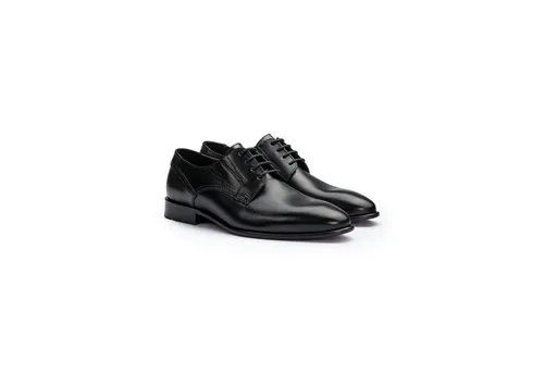 Lloyd LENO 110W Schnürschuhe für Herren in Schwarz, Größe 42,5 EU - Elegante Schnürschuhe aus Glattleder in klassischem Design. Mit herausnehmbarer Ledersohle und rutschfester Gummisohle ideal für den Alltag.