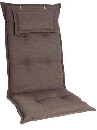 gardisun Gartenstuhlauflagen Hochlehner mit Kopfteil in beige von gardisun