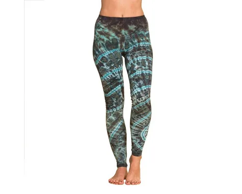 PANASIAM Leggings Unikat Batik Leggings 'Zebra' aus natürlicher Viskose Goa Hose im Batik Look Yogaleggings Sporthose Sportleggings lange Leggings