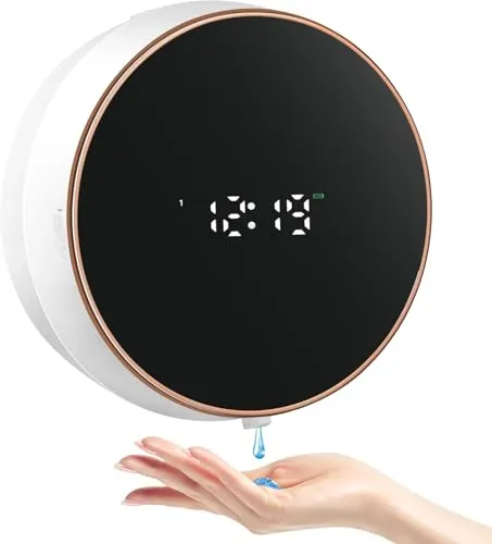 Automatischer Seifenspender Wandmontage mit Sensor No Touch aus Kunststoff für Badezimmer, Küche, Büro - Weiß