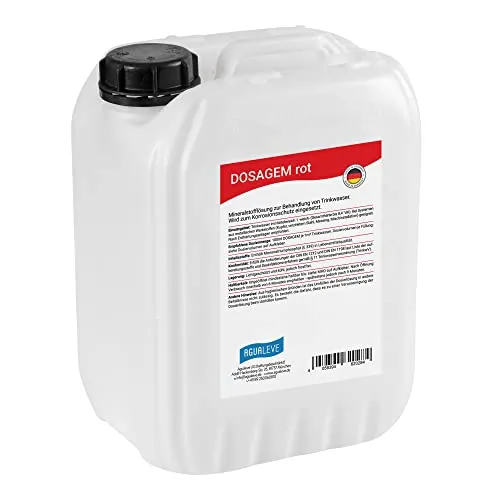 DOSAGEM rot Mineralstofflösung 10 Liter – Korrosionsschutz – für Wasser im Härtebereich weich (bis 8,4° dH) 