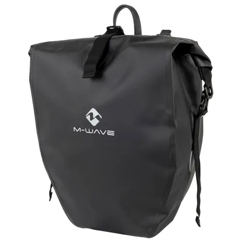 M-Wave Fahrrad Gepäckträgertasche Downtown Single Flex - Fahrradtaschen, 100 % wasserdicht mit 22 L Volumen, ideal für Alltag und Fahrradtouren. Inklusive Schultergurt für vielseitige Nutzung und Reflexaufdruck für mehr Sicherheit.