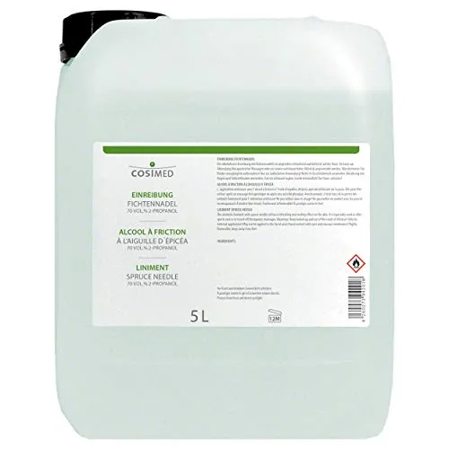 cosiMed Einreibung Fichtennadel 70% IPA, 5 L - Massageöl für Wellness und Entspannung, mit erfrischendem Fichtennadel-Aroma und hautpflegenden Eigenschaften.