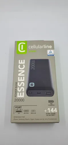 CellularLine Power Bank ESSENCE 20000 mAh (Schwarz) von Cellularline