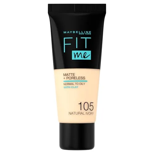 MAYBELLINE, Fit Me Matte Poreless Nr x 30 g, 105 Natural Ivory
