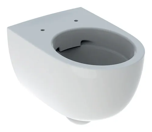 Geberit Renova Comfort Wand-WC, erhöht, Rimfree - Wandhängendes Tiefspül-WC in geschlossener Form, ideal für Komfort und Hygiene im Badezimmer.