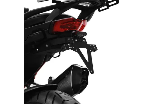 ZIEGER Kennzeichenhalter Classic Complete für Ducati Multistrada V4 1200 - Motorradzubehör, stabiler Kennzeichenhalter in elegantem Schwarz, inklusive Montageset und zusätzlichem Halter für OEM Kennzeichenbeleuchtung.