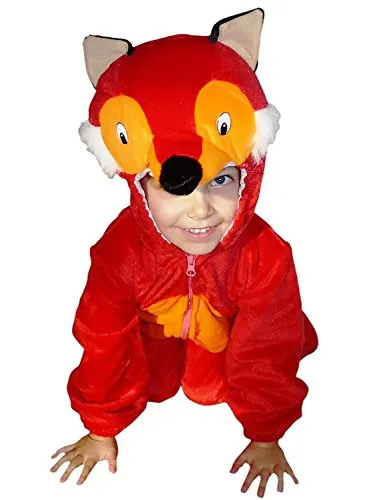 Ikumaal Fuchs-Kostüm, F21 98-104, für Kind-er, Füchse Fox Wald-Tier Kostüm-e Fasching Karneval Kleinkinder-Karnevalskostüme Kinder-Faschingskostüme