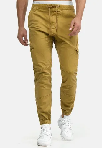 Indicode Cargohose Levy gelb M - Stoffhose im Casual-Stil, aus 98% Baumwolle und 2% Elasthan, pflegeleicht und elastisch, ideal für Freizeit und Alltag.
