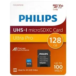 Philips Ultra Pro microSDXC Card 128 GB - UHS-I U3, Lesegeschwindigkeit bis zu 100 MB/s, ideal für 4K UHD-Videoaufnahmen und schnelle App-Performance