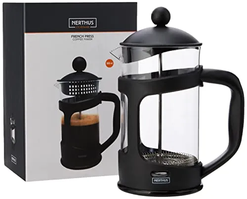 Nerthus FIH 320 Französische Kaffee-Bereiter 800 ml Schwarz