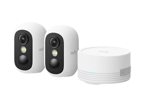 EUFY eufyCam C35 2-Cam Kit weiß (inkl. Homebase Mini), Überwachungskamera