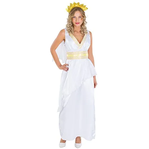 tectake® Frauenkostüm Gattin Caesar - Kostüme für Frauen, beeindruckendes römisches Kleid mit königlichem Ausschnitt, ideal für Karneval oder Mottopartys.