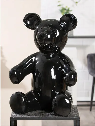 GILDE Dekofigur Bärenskulptur - schwarz - Figuren & Skulpturen - Stilvolle Kunstharz-Dekofigur in elegantem Schwarz, perfekt für Wohnzimmer oder Schlafzimmer. Ein Blickfang für jeden Anlass!