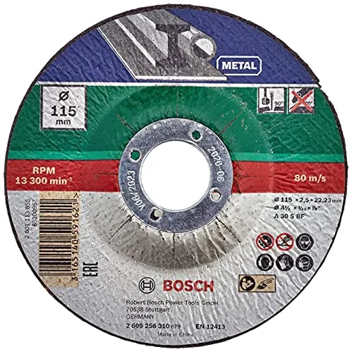 Bosch Accessories 1x Trennscheibe für Metall (Ø 115 mm, gekröpft, A 30 S BF, Zubehör für Winkelschleifer)