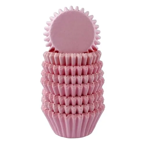 Miss Bakery's House® Mini-Muffinförmchen Standard - Ø 32 mm x 20 mm - Rosa - 200 Stück - Papier-Backförmchen - für kleine Cupcakes, Muffins, Pralinen