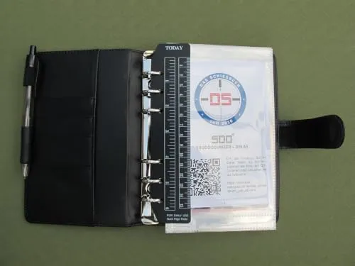 WBK Etui Mappe Organizer Leder schwarz für Schießbuch A6