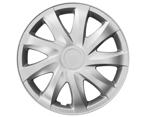 Radzierblende Draco Silber 13 Zoll 4er Set - Hochwertige Radzierblende aus schlagfestem ABS-Kunststoff, einfach zu montieren ohne Werkzeug. Ideal für ein stilvolles Upgrade Ihrer Fahrzeugräder – 4er Set.