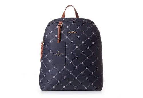 Lazarotti Rucksack Palermo - Kunstleder in Blau - Stylischer Rucksack aus Kunstleder, 2 Hauptfächer mit Reißverschluss und praktischen Außentaschen. Ideal für den Alltag und trendbewusste Looks.