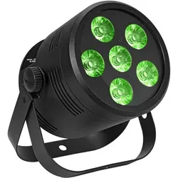 Eurolite Silent Par 6 QCL - Kompakter LED-PAR-Scheinwerfer - Licht-Effekte: Leistungsstarker PAR-Spot mit RGB/WW-LEDs für harmonische Farben und warmes Weiß, ideal für Uplighting und Bühnenbeleuchtung.