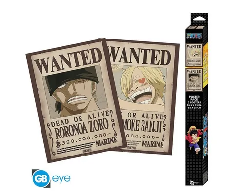 ABYstyle Poster Set 2 Posters Chibi 52X38 Wanted Zoro & Sanji
