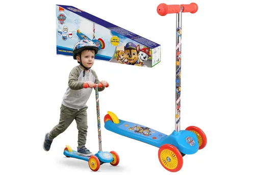 PAW Patrol 3-Rad-Roller für Kinder, klappbar und rutschfest - Dreirädriger Roller mit beliebten PAW Patrol-Motiven, ideal für den Gleichgewichtssinn. Robuste Konstruktion, rutschfeste Plattform und klappbares Design für einfache Aufbewahrung.