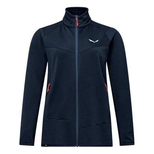 Salewa Puez Altavia Polarlite Jacket W - Navy Blazer für Damen - Outdoor Freizeitjacke für Damen, ideal für Trekking mit hervorragender Wärmespeicherung und schnelltrocknendem Polarlite Fleece, perfekt für wechselhaftes Wetter.