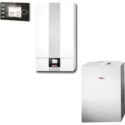 Wolf Brennwerttherme CGB-2-24 mit Speicher CSW-120, BM-2, Aufputz 8615010F12