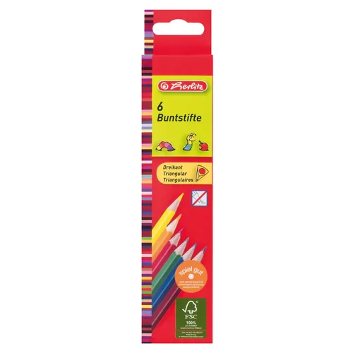 Herlitz Dreikant-Buntstifte 6 von herlitz